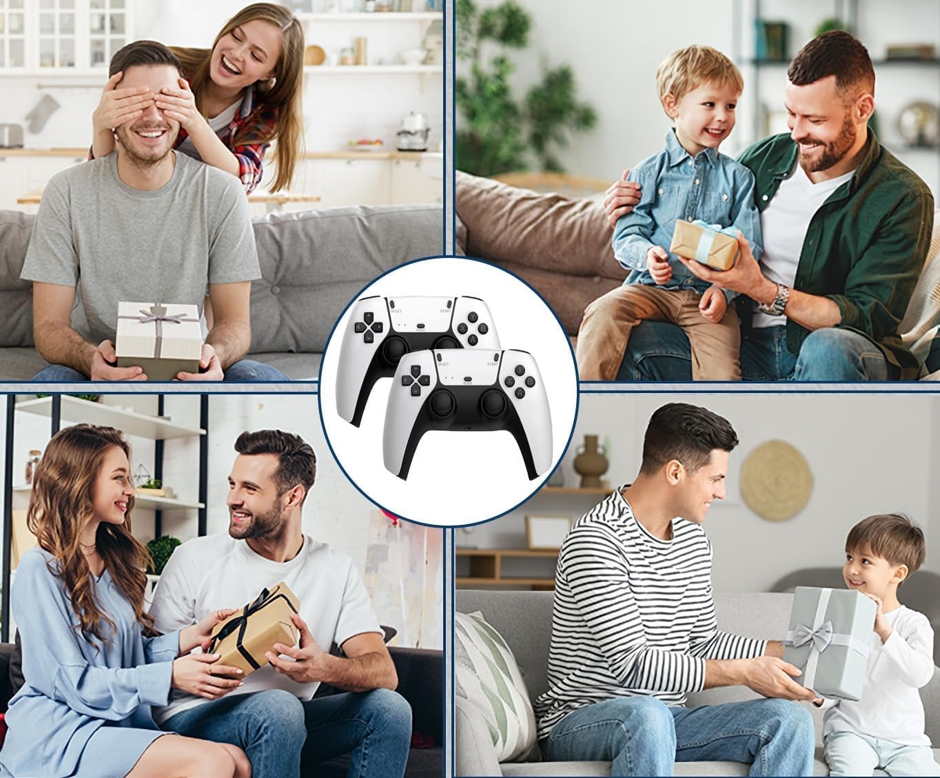 esportic 4K Pro Stick Retro Video Game Console, 20,000+ Built-in Games, 64GB TF Card, 2.4GHz Wireless Controllers, HDMI Output,2 Player, Plug & Play, Perfect Christmas, Birthday Gift, - Image 4