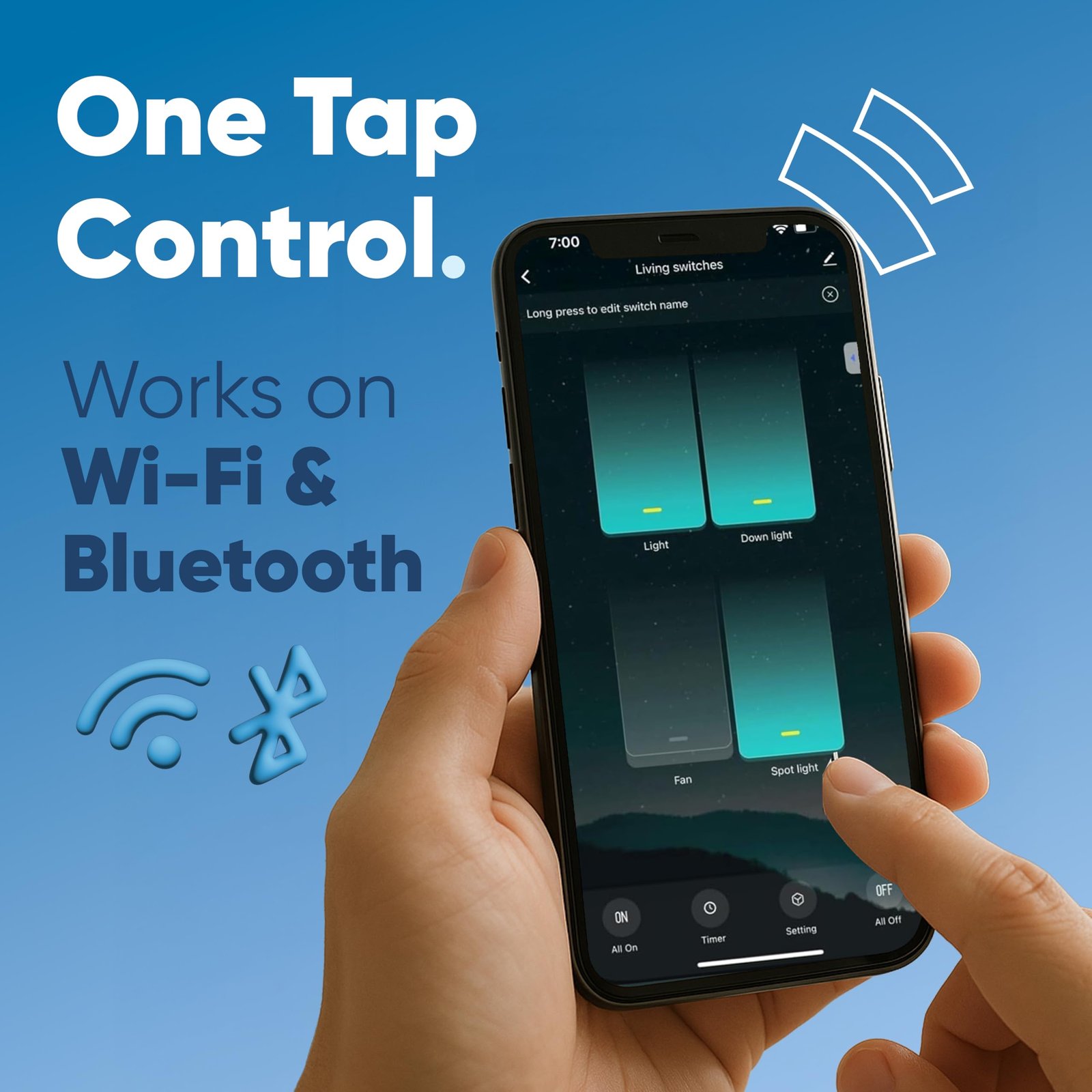 AZIOT Smart Wi-fi Modular 4 Gang Premium Touch Switch (6 Amps Each) - GLASS (Not Acrylic): Elevate Your Home with Effortless Control (Fits in Anchor Roma Classic and Similar Plates) Home Automation - Image 9