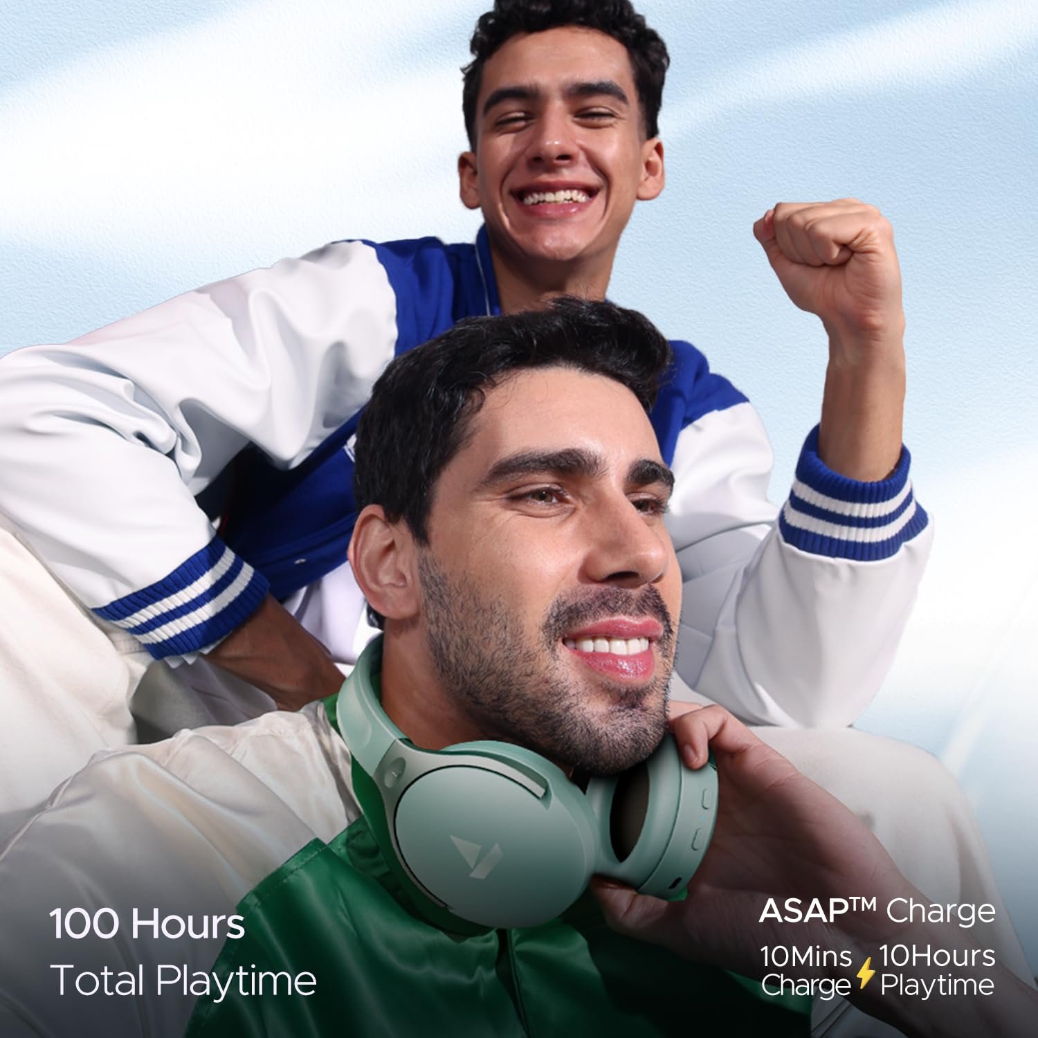 boAt Rockerz 551ANC, 100HRS Battery, Hybrid ANC(~35Db), Fast Charge, Ambient Sound Mode & Dual EQ Modes, Enx Tech, Bluetooth Headphones, Over Ear Wireless Headphone with Mic (Sage Green) - Image 5