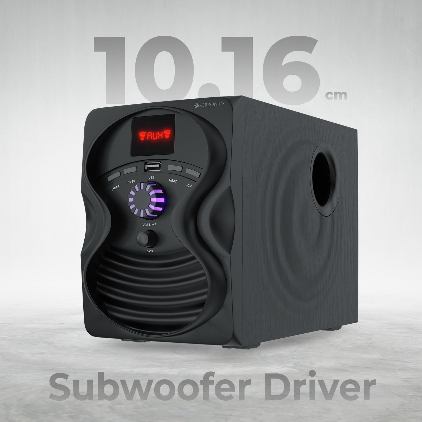 ZEBRONICS Omega 7.1 Home Theatre Speaker with 120W Output, Bluetooth v5.0, USB, AUX, FM Radio, Powerful Subwoofer, LED Display, Remote, Volume & Bass Control - Image 6