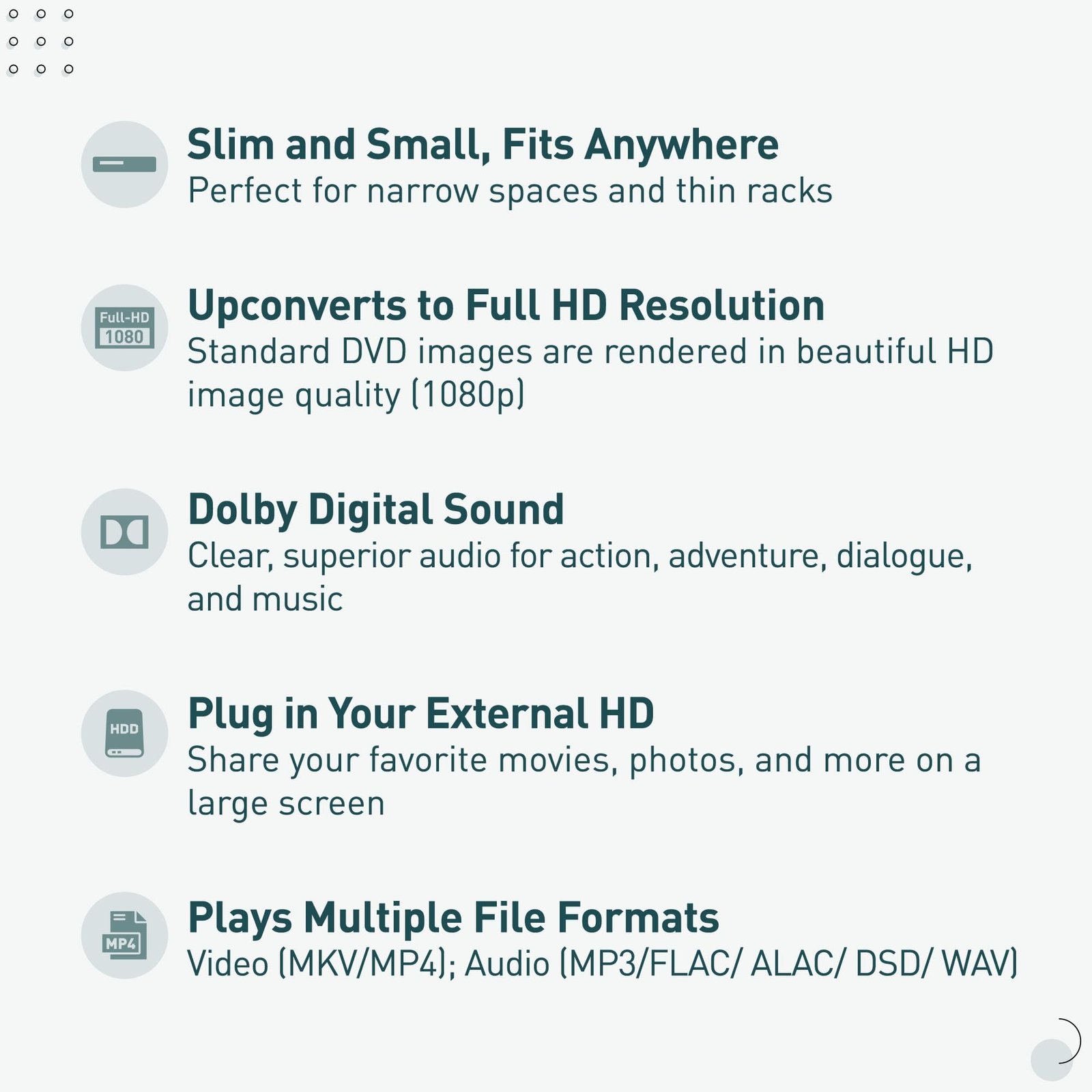 Panasonic Blu Ray DVD Player with Full HD Picture Quality and Hi-Res Dolby Digital Sound, DMP-BD90P-K, Black - Image 7