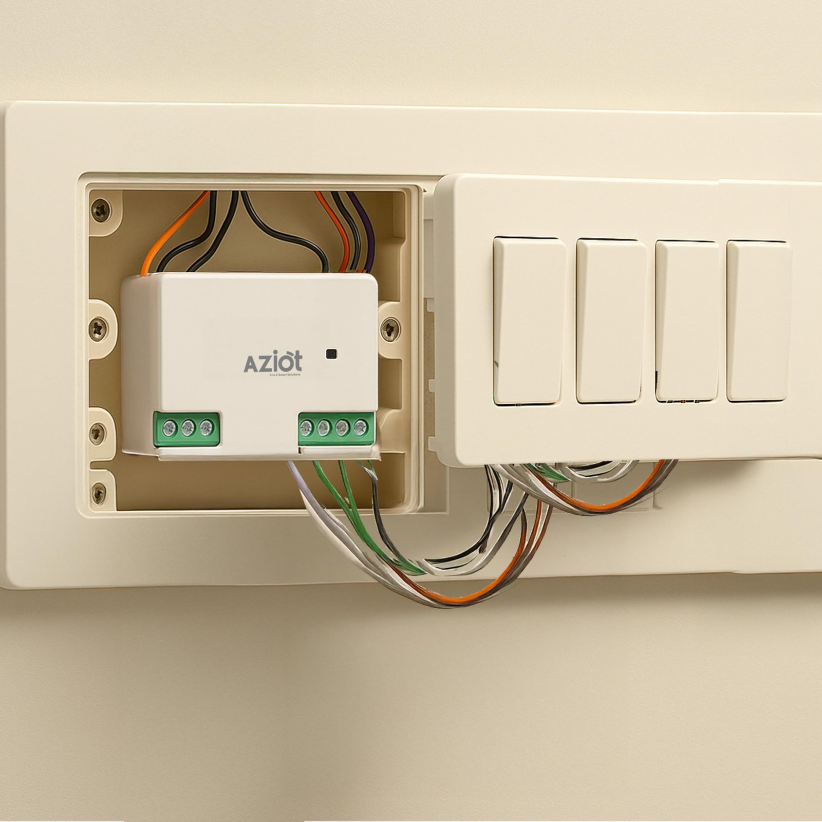 AZIOT 4 Node Smart Switch - Wifi/Bluetooth Communication - Made in India - Timer Function - Voice command (4 Node) - Image 9