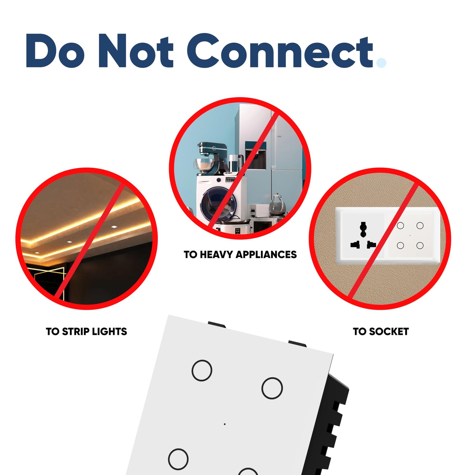 AZIOT Smart Wi-fi Modular 4 Gang Premium Touch Switch (6 Amps Each) - GLASS (Not Acrylic): Elevate Your Home with Effortless Control (Fits in Anchor Roma Classic and Similar Plates) Home Automation - Image 6