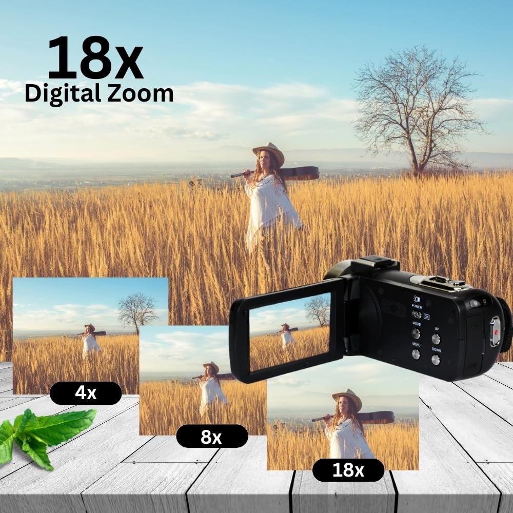 Ultimaxx 4K Camera Camcorder 42MP Video Recorder Camera Support Vlogging YouTube TikTok Digital Camcorder with 3" LCD Screen,18X Digital Zoom for Adults Kids Teens Beginners - Image 8