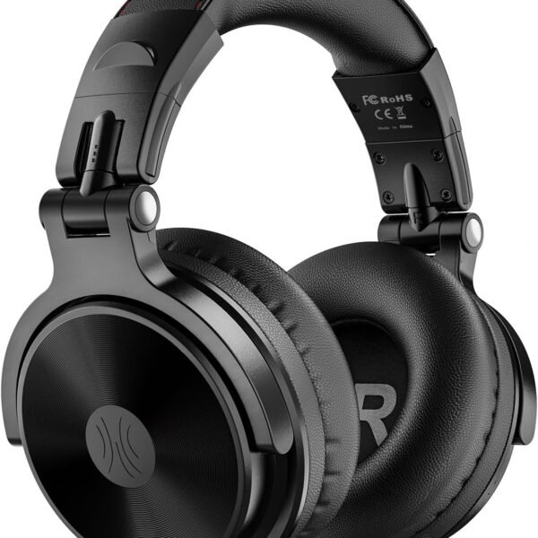 OneOdio Bluetooth Over Ear Headphones - Wireless/Wired 110 Hrs Stereo Sound Bluetooth Foldable Headsets with Deep Bass 50mm Neodymium Drivers for PC/Phone - Studio Wireless Pro C (Black)