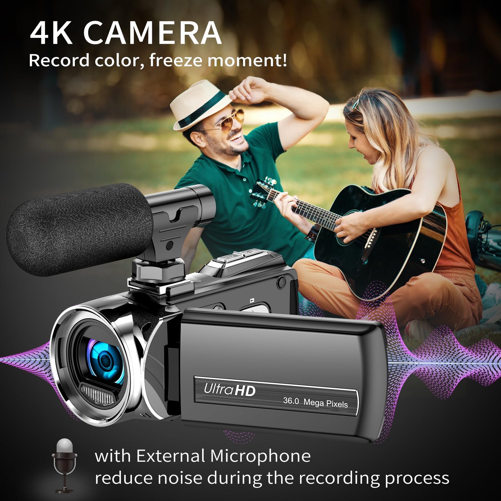 Hojocojo 4K/2.7K Camcorder Video Camera Recorder with 18x Digital Zoom, 3.0 Inch Flip Screen, Anti-Shake, Face Detect, YouTube Vlogging Camera - Image 7