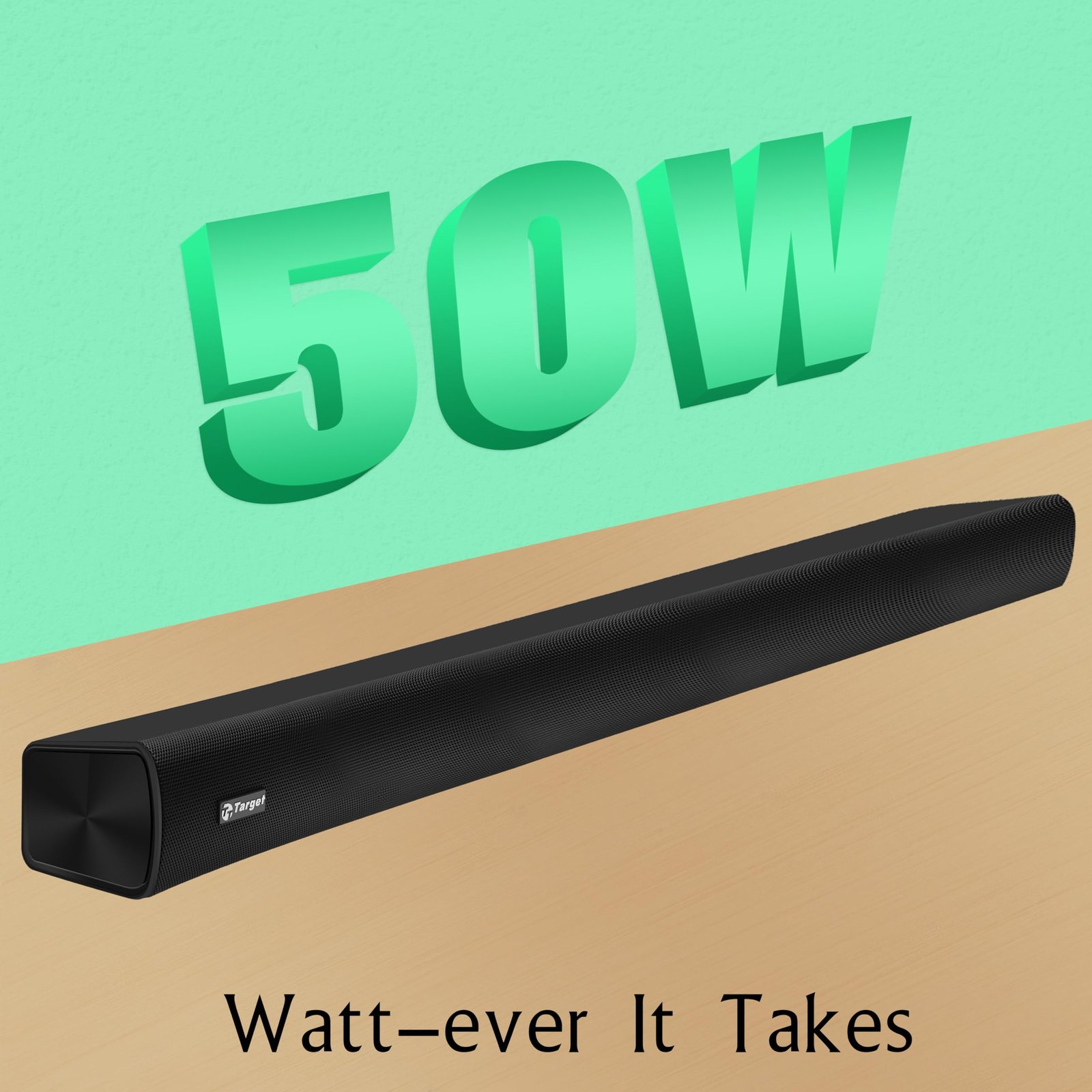 Target TT-101 + Premium Sound Bar with Multi-Connectivity, HDMI ARC,Bluetooth,USB, AUX, Optical Ports, Home Theatre System RMS 50 Watts - Image 4