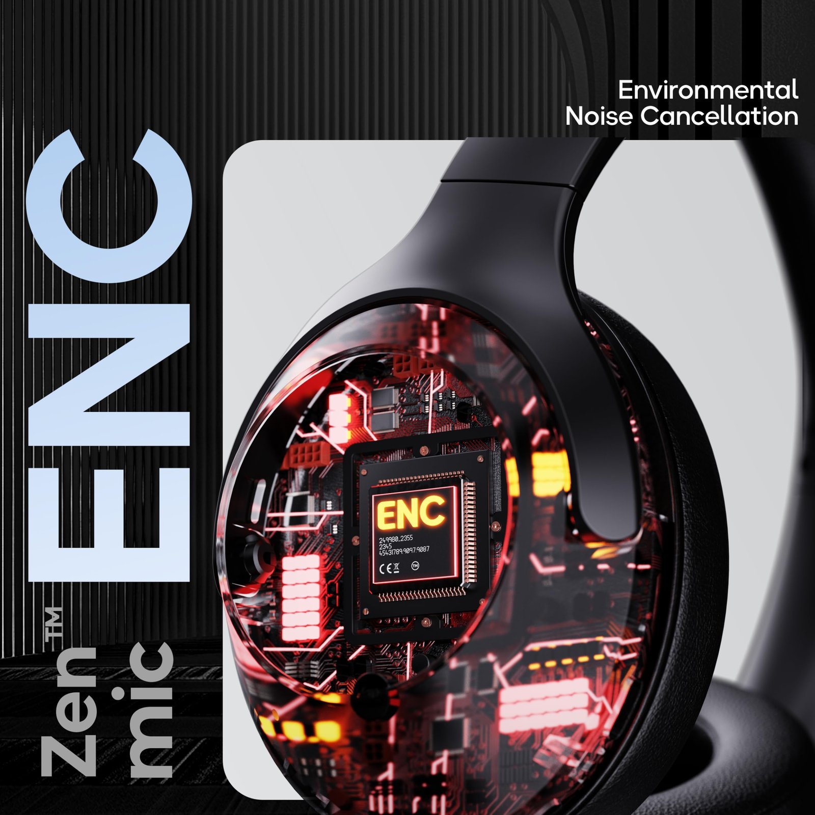 GOBOULT Flex On Ear Bluetooth Headphones with 80H Playtime, 40mm Bass Drivers, Zen™ ENC Mic, Type-C Fast Charging, BT 5.4, AUX, 60ms Low Latency, IPX5, Wireless Headphone(Jet Black) - Image 8