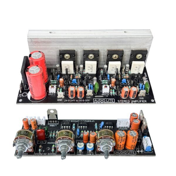 AUDIO LITE 200W Stereo Audio Amplifier Board with Bass & Treble Control | Dual Channel DIY Amplifier Module for Home & Car Audio Systems