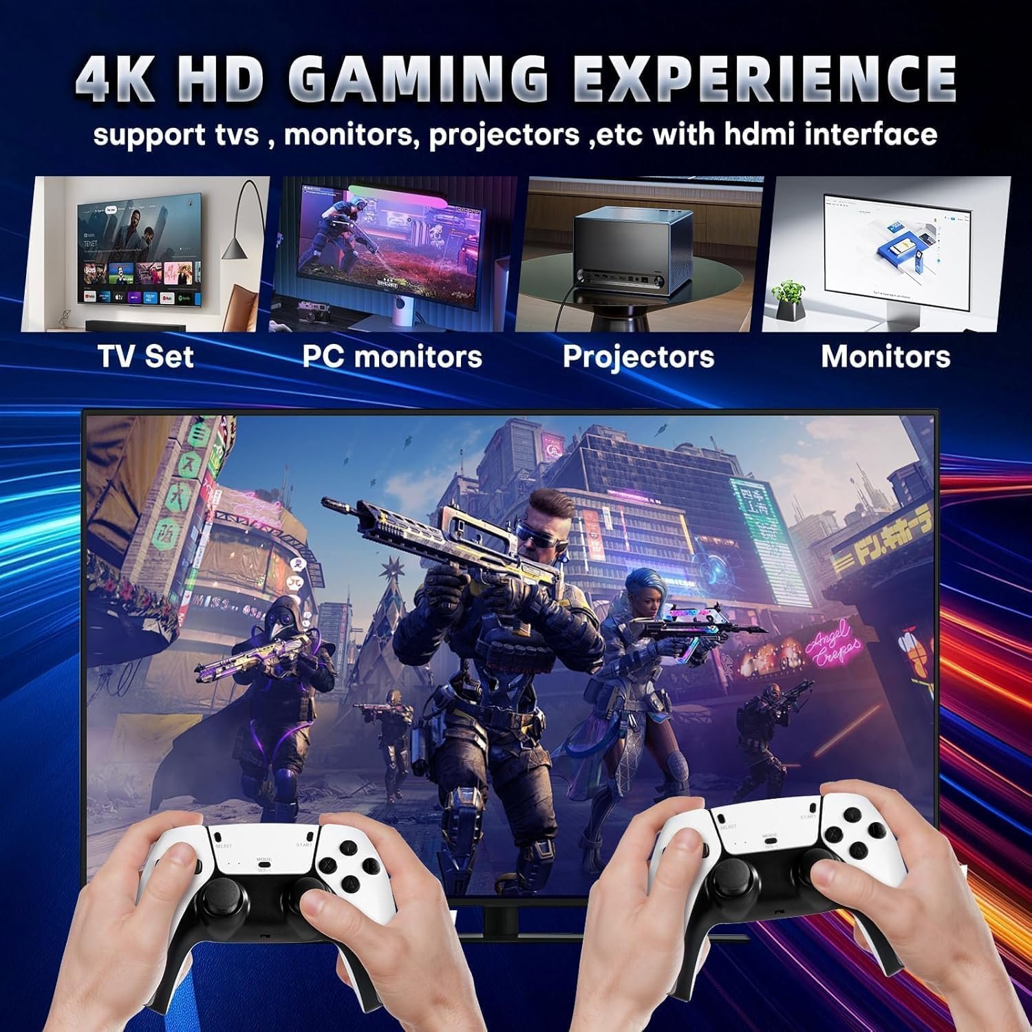 2026 Wireless TV HDMI Game Console Stick 4K with Built-in 22+ Emu. 22,000+ Games, 4K HDMI Output & 2.4GHz Wireless Controller, HDMI Gaming I Game (for All Kids Edition) W1 - Image 6