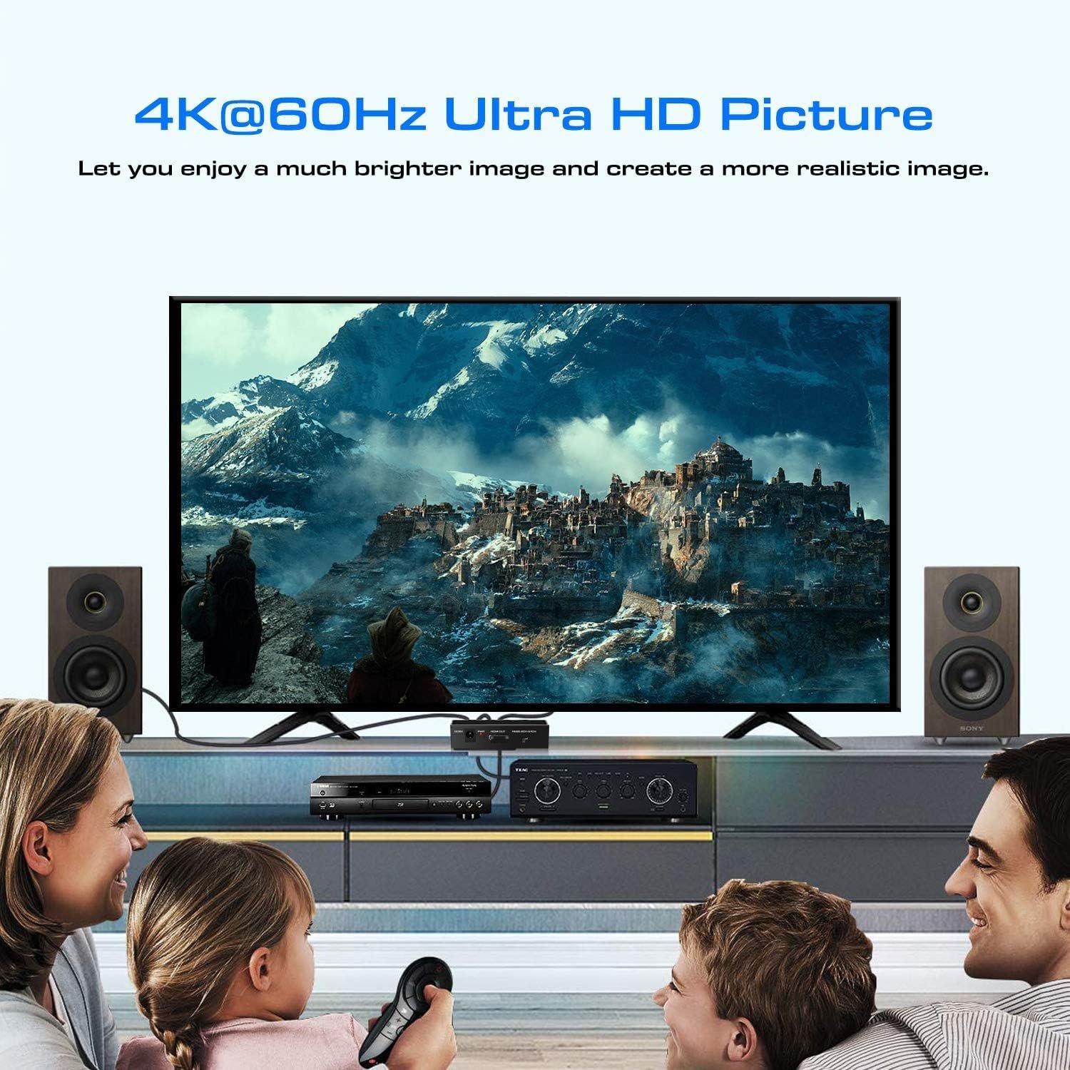 Sounce HDMI Audio Extractor HDMI to Optical SPDIF Toslink Converter HDMI Video Adapter Splitter-DAC Analog Stereo R/L Audio for Blu-ray DVD Players,Xbox One, Sky HD Box, PlayStation - Image 3