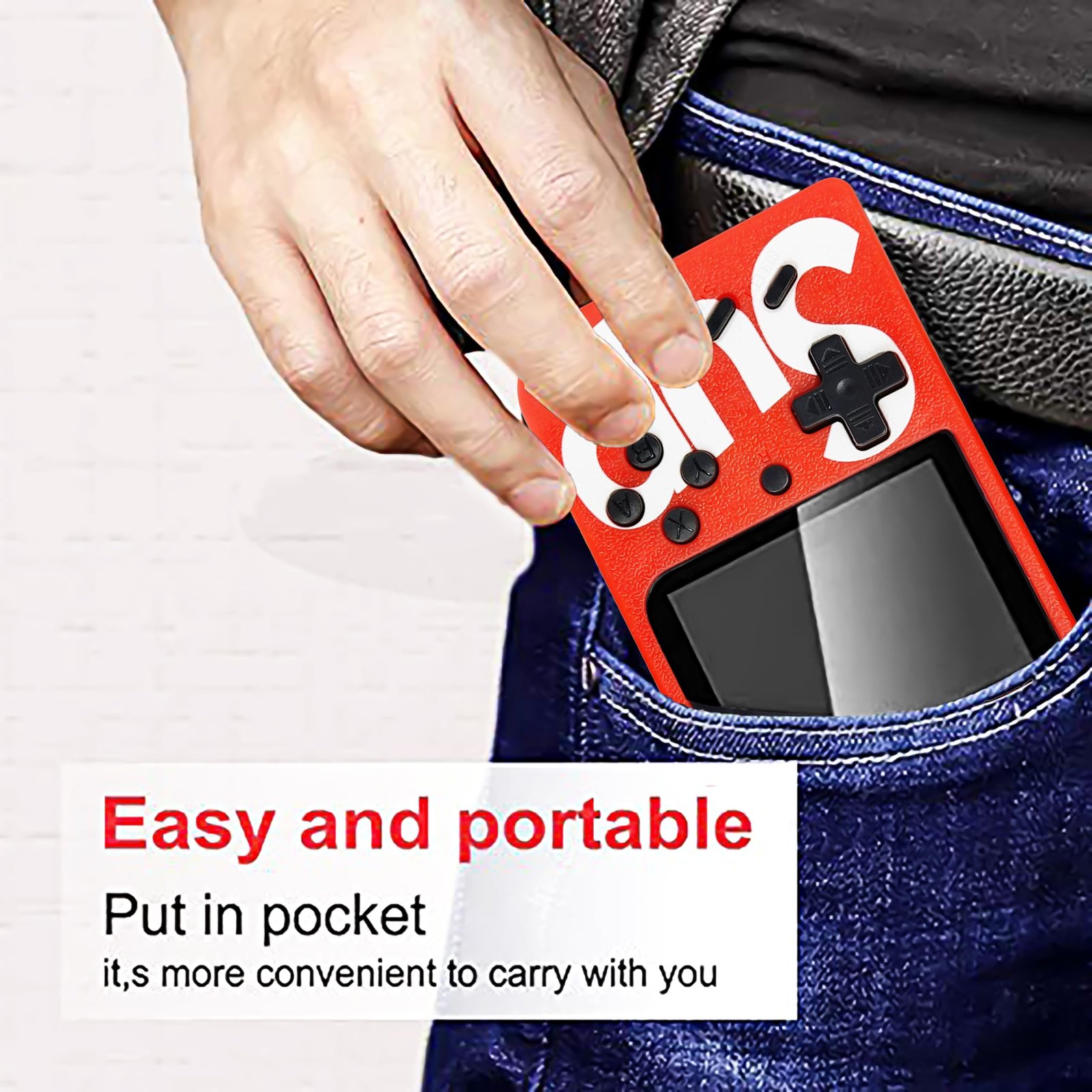 VGRASSP Two Player 400 in 1 Handheld Video Game Console for Kids – Retro Portable Console with Built-in Classic Games, Rechargeable Battery, Gift for Boys & Girls - Color As Per Stock - Image 3