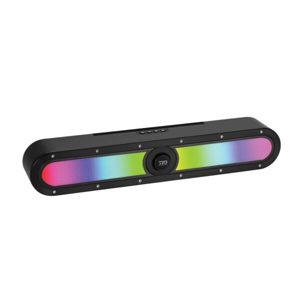 SP-32 ColorPulse Wireless Soundbar Upto 9 Hours Playtime-1-2 Hrs Charging 10W Speaker 1500mAh Battery Capacity Supreme bass Bluetooth Sound bar Supports TF/SD Card/FM/USB/AUX 8 Black