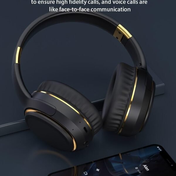 H6 Over Ear Headphones with RGB Light, Upto 50 Hrs Playtime, Fast Charging, in-Built ENC Mic, 40mm Titanium Bass Drivers, Super Soft Cushion, AUX in, Foldable Design, Wireless Bluetooth (Black)