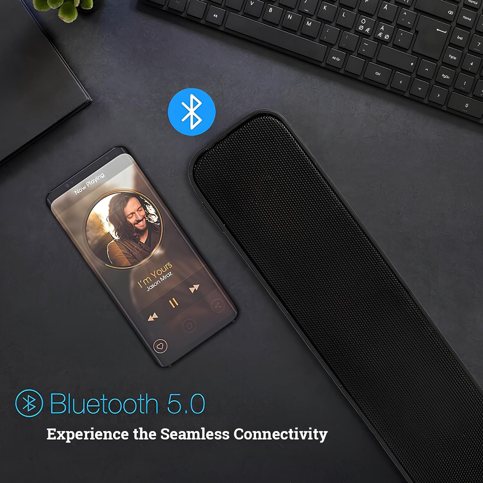 E-91 – Lightweight, Portable & Wireless Bluetooth Speaker/Music 20 W Bluetooth Soundbar (Black, Stereo Channel) (Pack of 1)